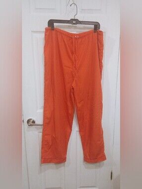 Men's Orange Relaxed-Fit Jogger Pants